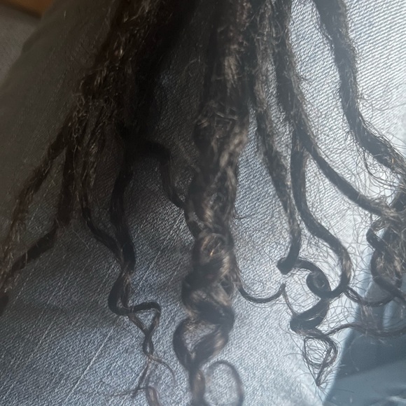 handmade loc extensions 8 inches curly ends human hair